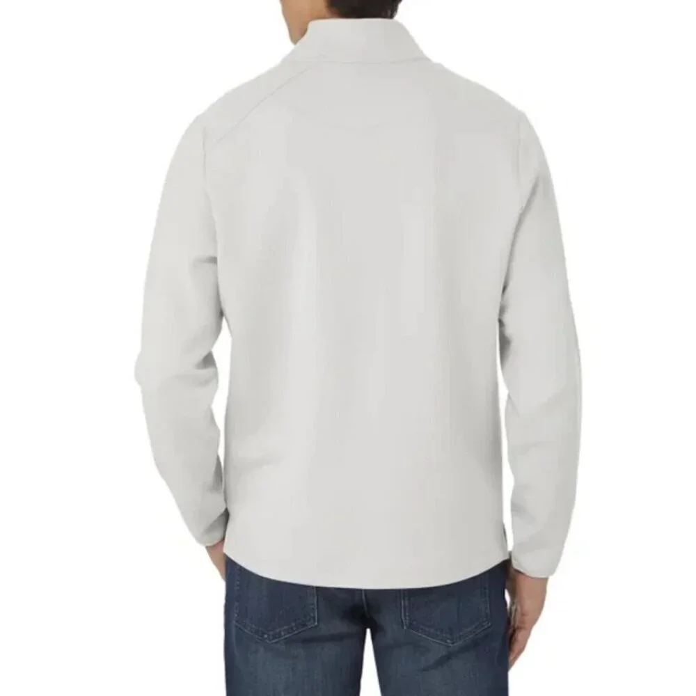 Kirkland Signature Men's M Gray 1/4 Zip Pullover Scuba Sweatshirt M0909